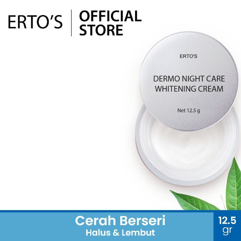 BPOM Erto's Dermo Night Cream Krim Malam Ertos Night Cream Pencerah Wajah Pelembab Wajah