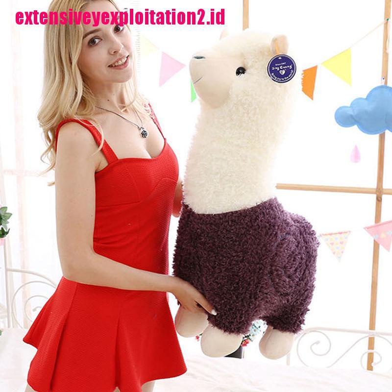 &lt; E2id &amp; &gt; Mainan Boneka Stuffed Plush Alpaca Kartun 28cm Untuk Bayi