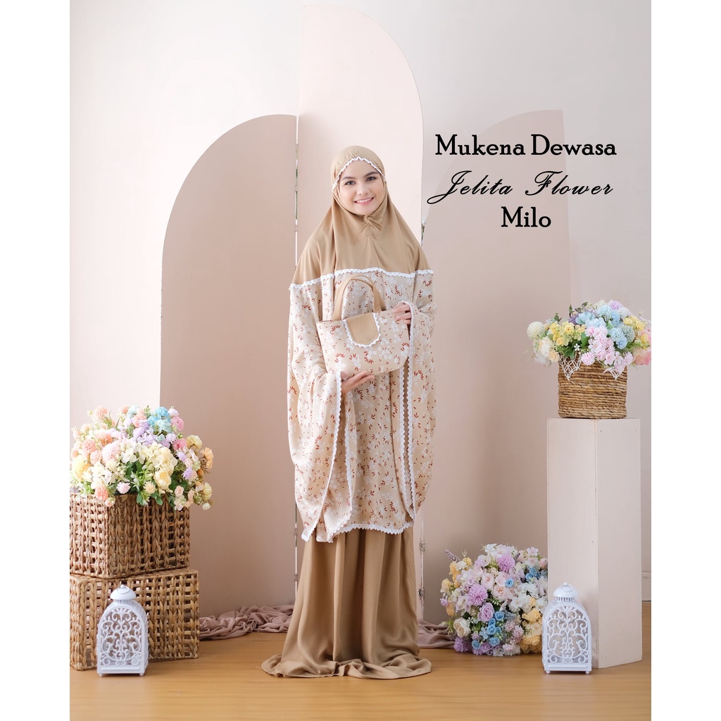 BELIMUKENA PREMIUM - Mukena Dewasa Rayon Traveling Jelita