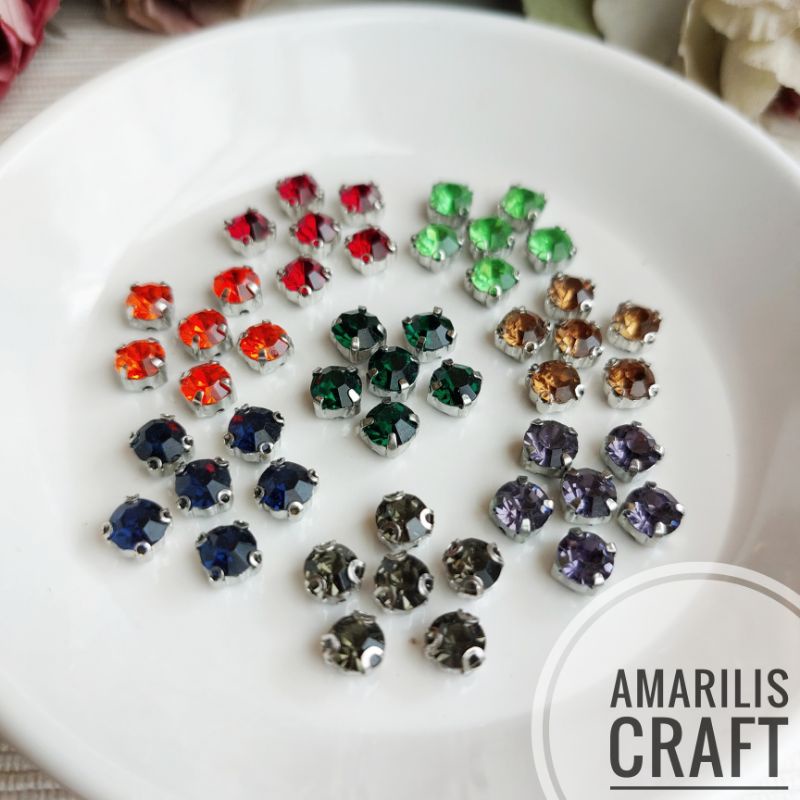 [20Pcs] Mote Diamond Cangkang Warna