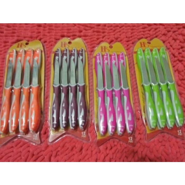 Pisau buah / pisau ukir fruit knife stainless steel - isi 12 pcs