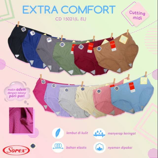 SOREX  Celana Dalam Wanita Extra Comfort Merek Sorex 15021