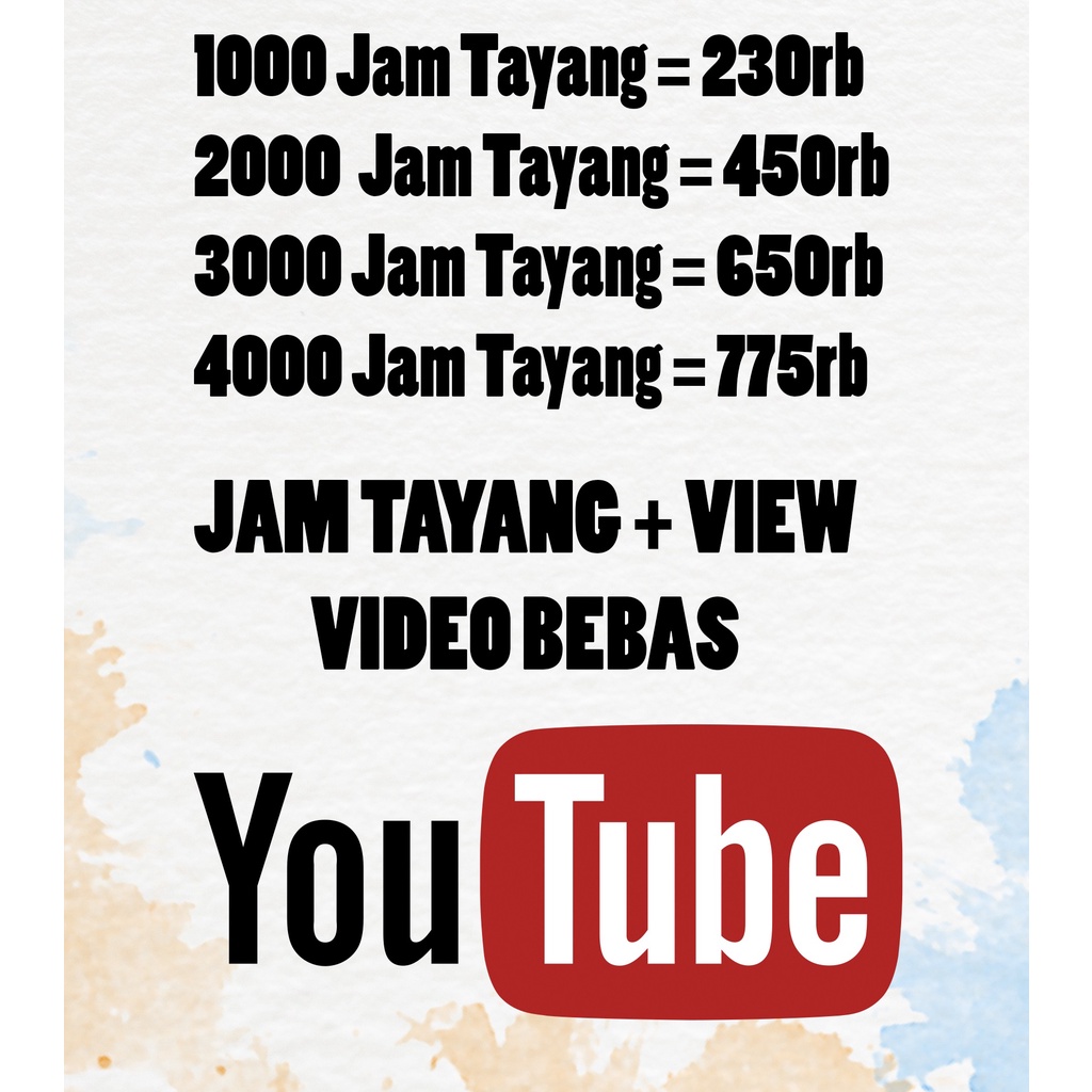 Paket Jam tayang + Bonus View