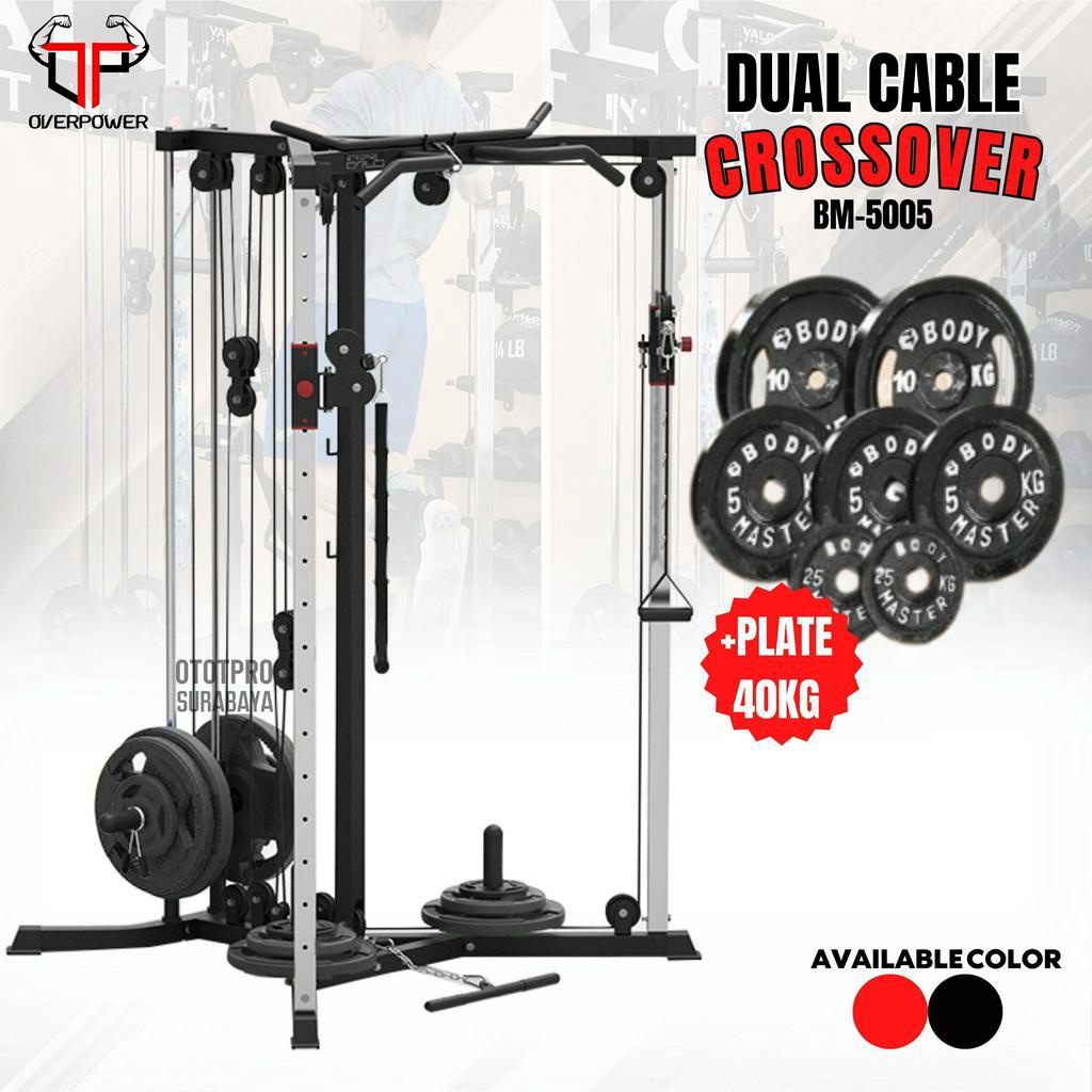 Cable Crossover TF5005 + Plate Beban 40Kg /Alat Gym/Fitnes/TF 5005