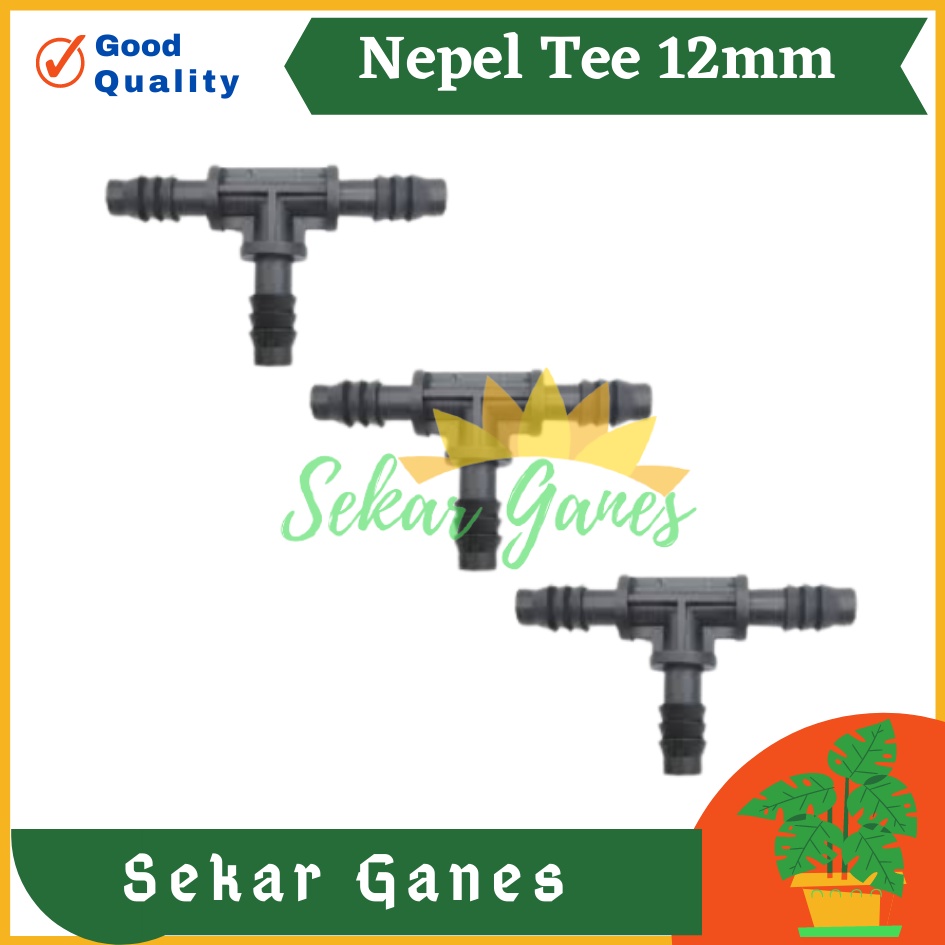 Nepple Nepel Tee 12 Mm Hidroponik Adaptor Abt Penyambung Selang 12mm