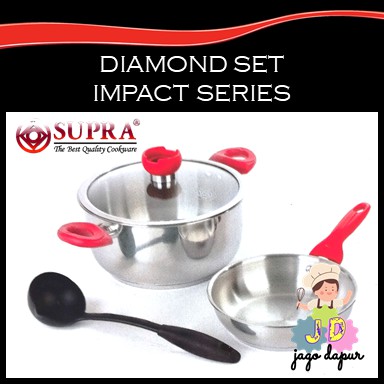 Supra Diamond Set Impact Panci Stainless Steel premium quality