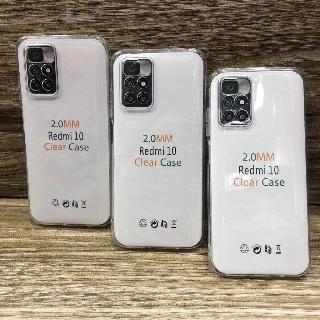 C/C- XIAOMI REDMI 10, REDMI NOTE 8, REDMI NOTE 8 PRO, REDMI NOTE 9, REDMI NOTE 9 PRO, REDMI NOTE 10/10S, REDMI NOTE 10 PRO, REDMI NOTE 11 5G/POCO M4 PRO 5G SOFT CASE CLEAR CASE BENING TEBAL 2.00MM SILIKON CASE JELLY CASE BENING TRANSPARANT CASE OEM