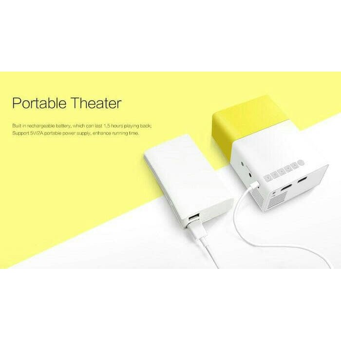 Mini Projector LED | Proyektor | Projektor YG300 | Mini Theater KUNING