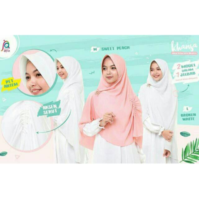 KHANSA -  Khimar Antem Serut Jilbab afra