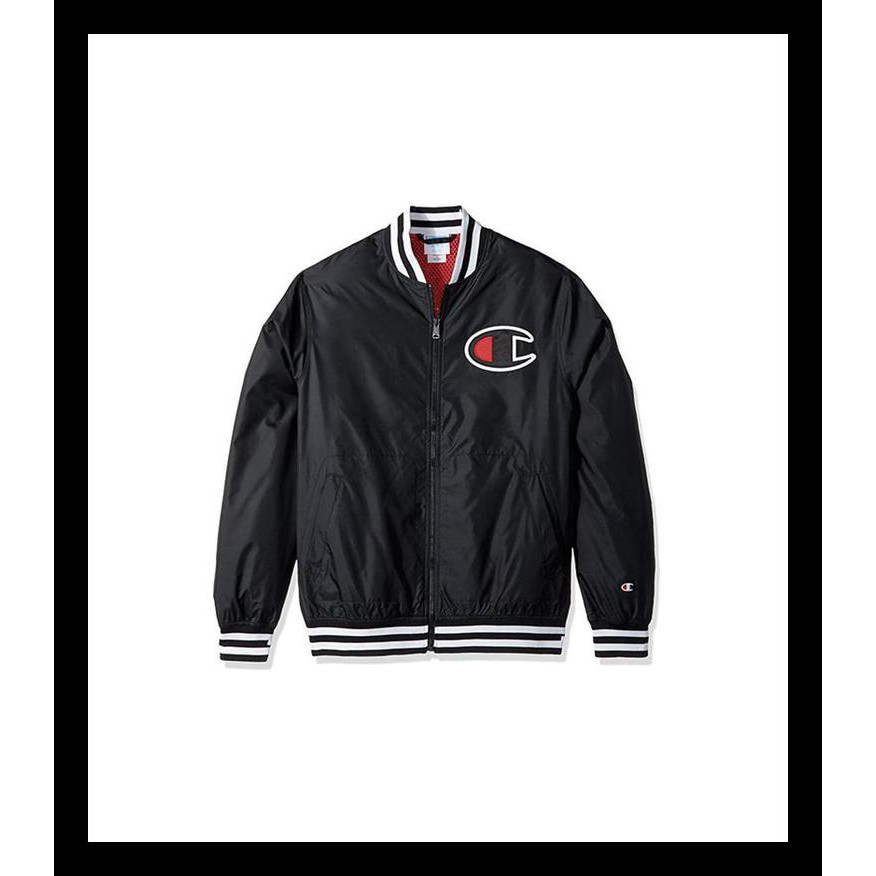 champion satin baseball jacket