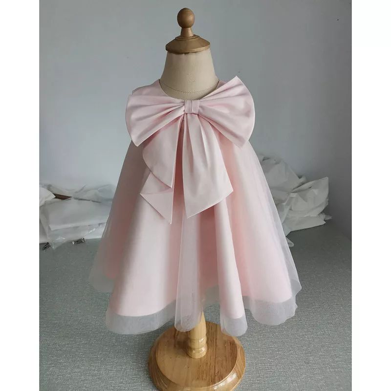 DRESS PESTA ULANG TAHUN BAYI PEREMPUAN DRESS TUTU ANAK PEREMPUAN GAUN PESTA ULANG TAHUN PINK PUTIH G