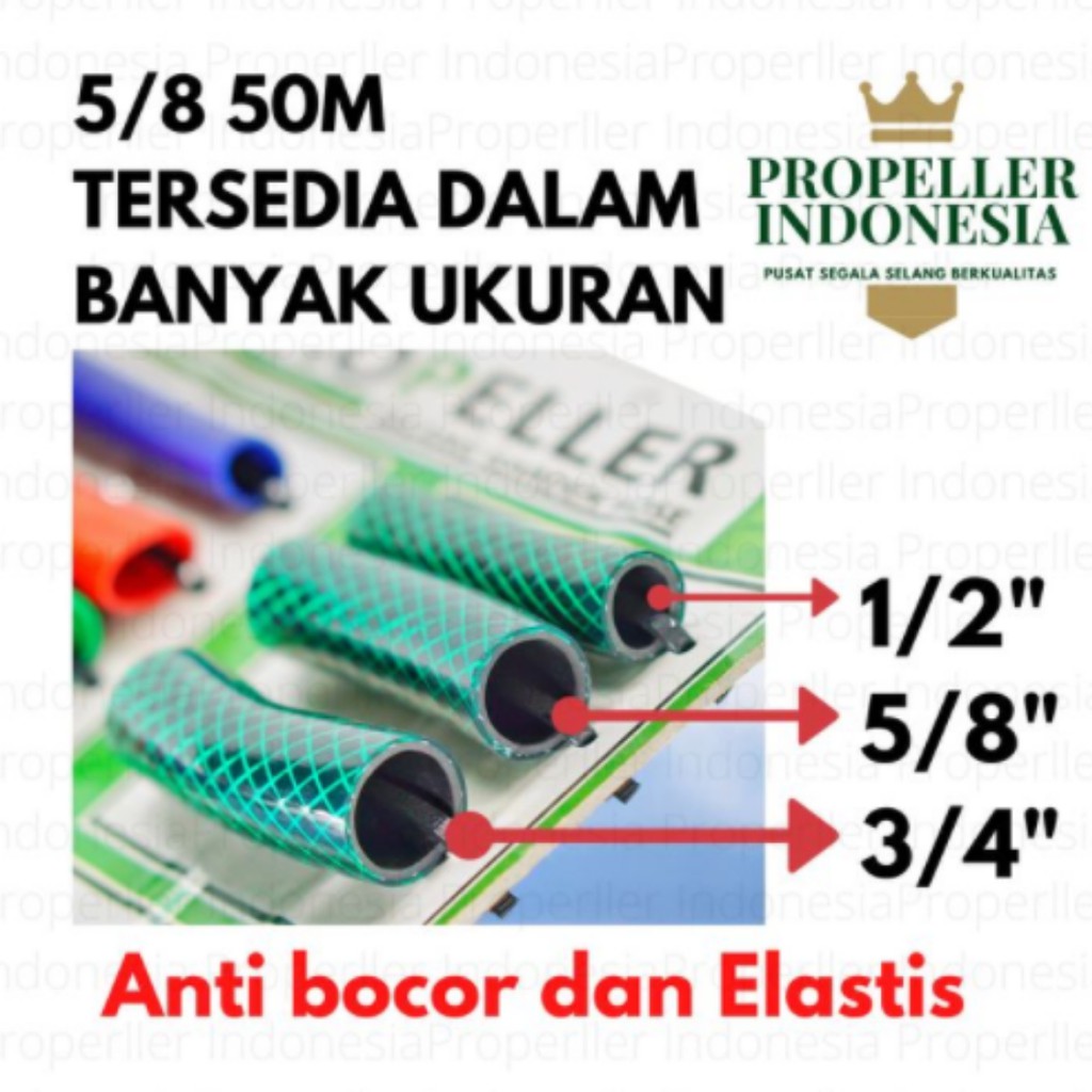 Selang Air Benang Hijau RHINOCEROS 5/8 50Meter Selang Air Taman Selang Air Elastis