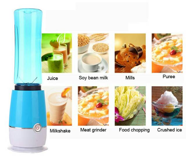 Blender Buah Portable 2 in 1 500ml - Blue