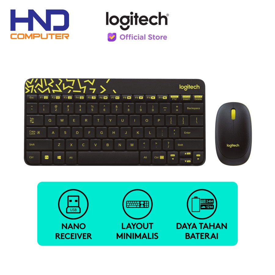 Logitech MK240 Keyboard dan Mouse Wireless