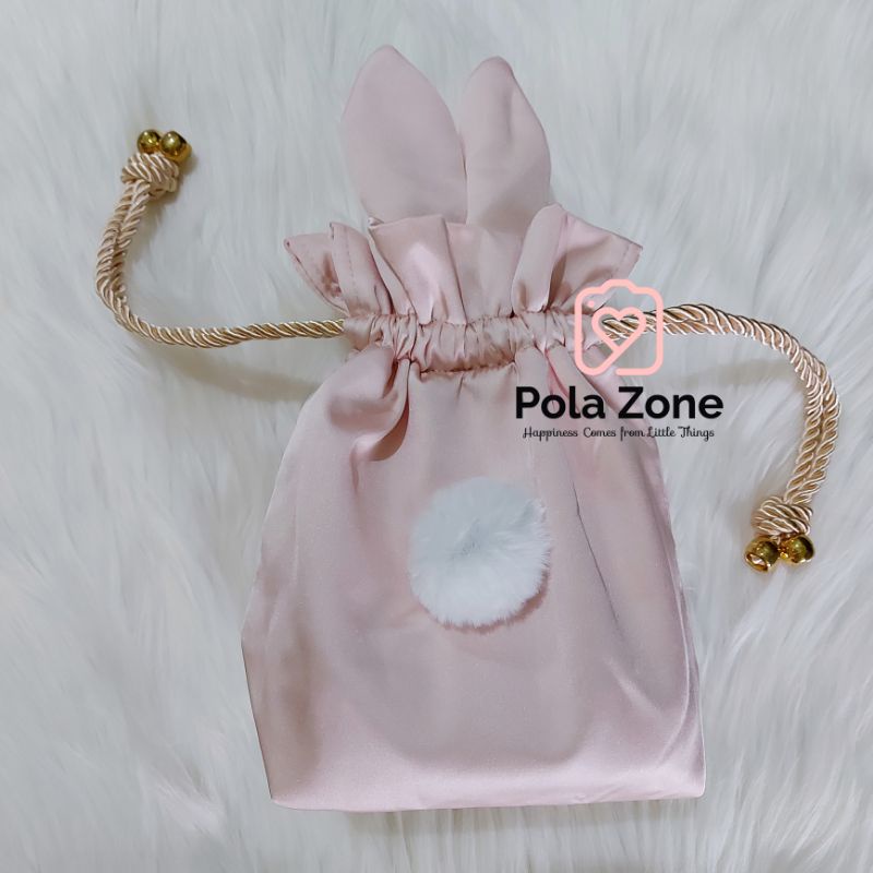 Instax Pouch Rabbit Silk Satin | Kantong serbaguna Kelinci Satin Lucu Unik