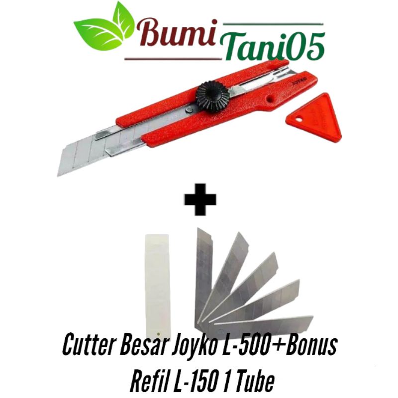 

Pisau Cutter Besar Joyko L-500 + Bonus 1 Tube Refil L-150