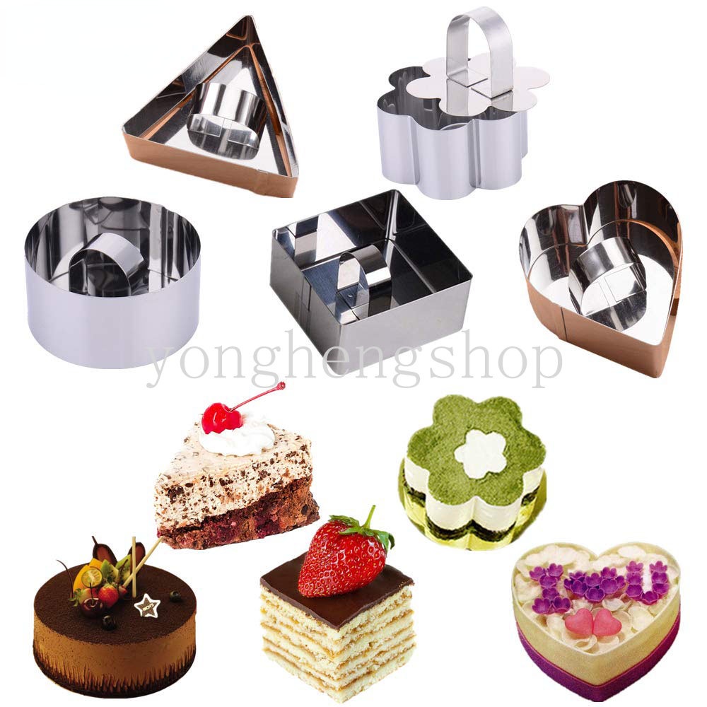 Cetakan Kue Mousses 3D Bahan Stainless Steel DIY