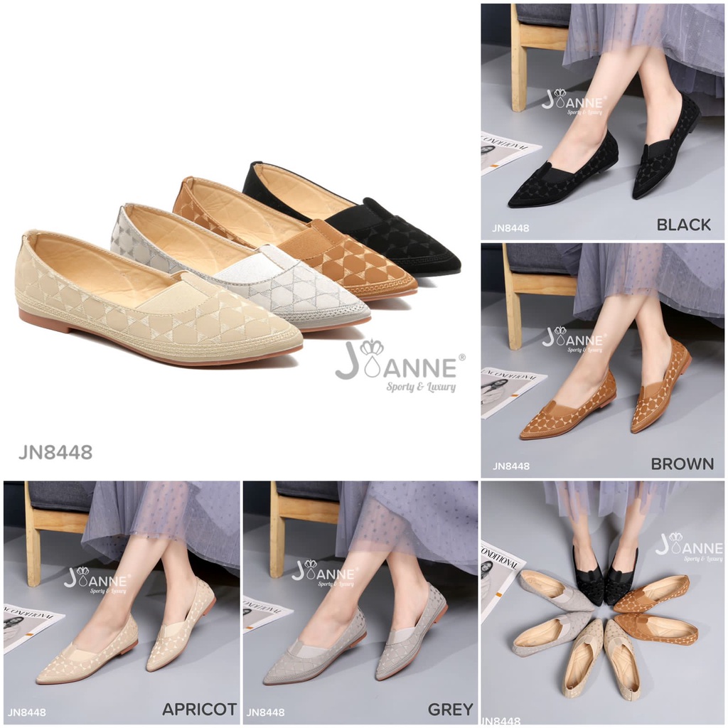 JOANNE Flat Loafers Kulit Shoes #JN8448 ORIGINAL