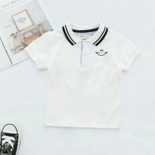 Baju kaos  polo  berkerah  casual navy abu putih import murah 