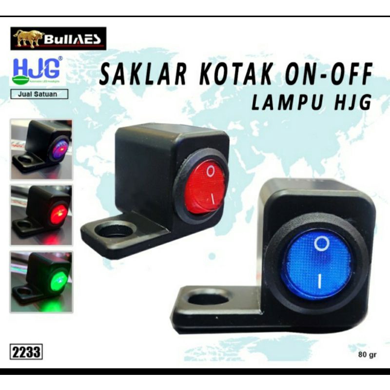 Saklar Switch Lampu LED Motor Spion On Off Waterproof CNC Indikator LED / Swicth on Off Lampu