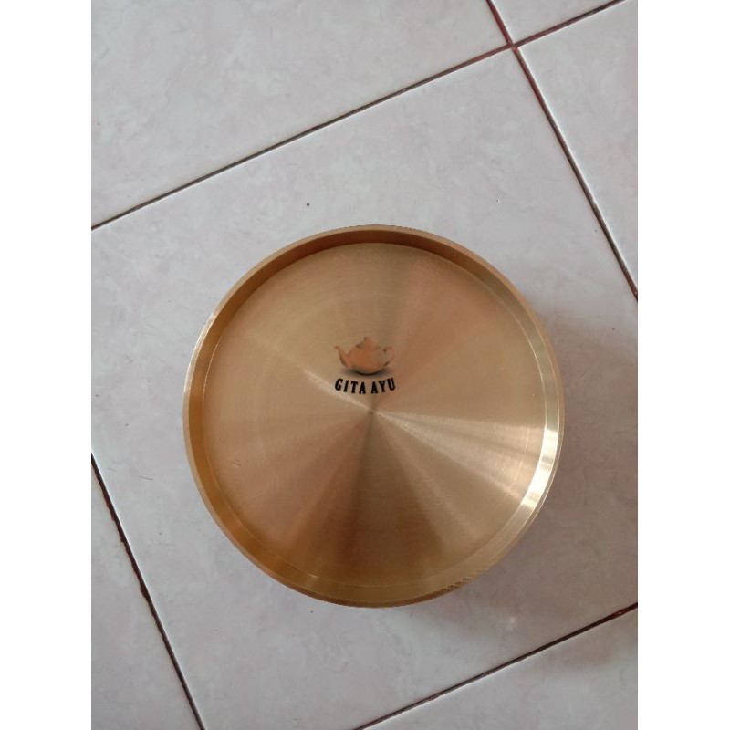 Loyang Leker Kuningan Diameter 18 cm + Scraper