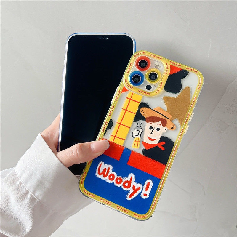 Woody Kartun Karakter Pola Casing Ponsel Untuk iPhone 7 8 Plus X Xs Xr 12 11 Pro Max