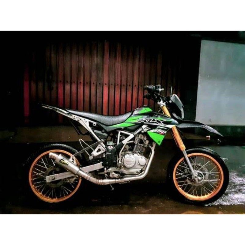 knalpot KLX 150 kolong knalpot jrm KLX crf dtracker