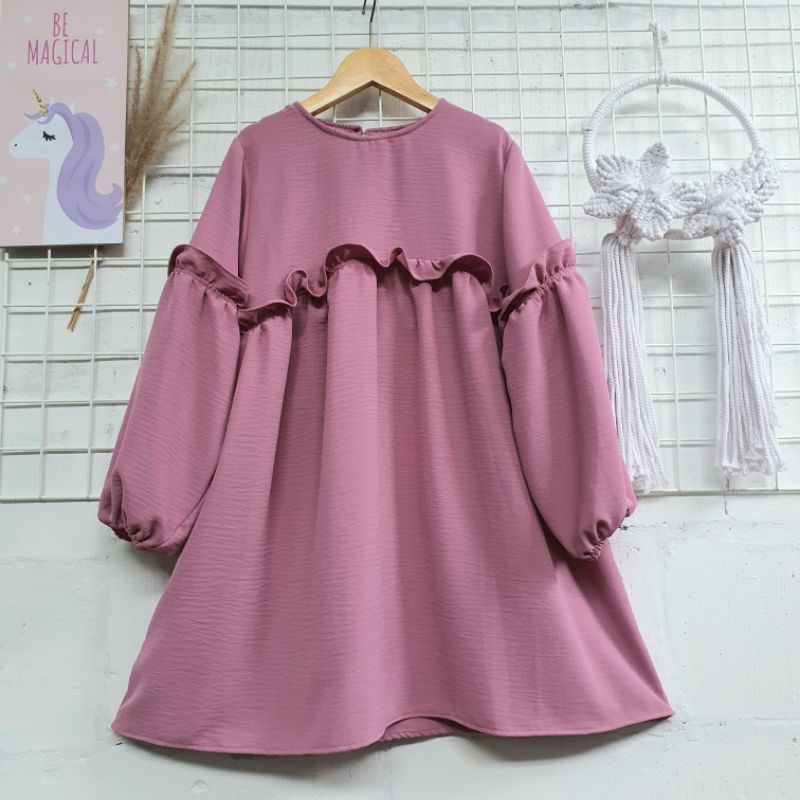 Dress Anak / Tunik Anak Perempuan / Midi Dress Anak PINKAN 6-10 Tahun