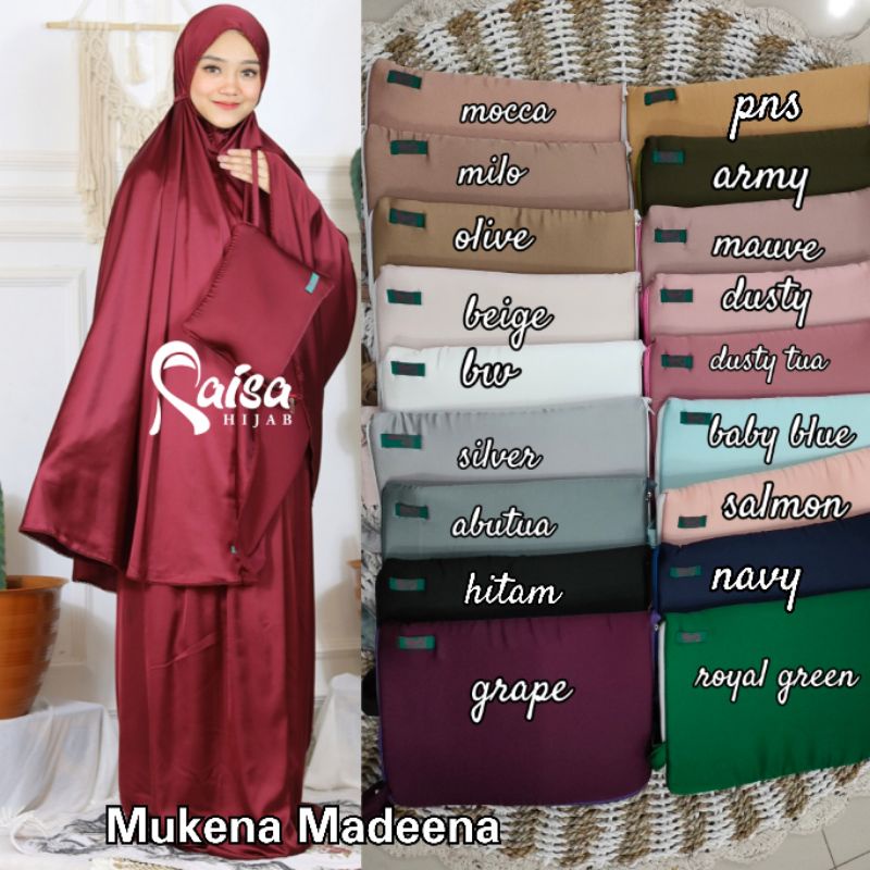 MUKENA SATIN SILK PREMIUM DEWASA ORI RAISA HIJAB