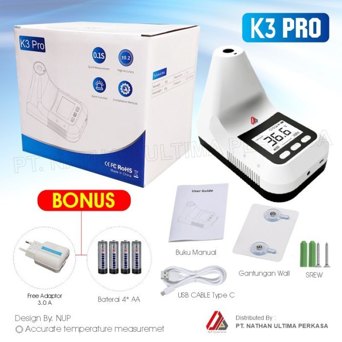 Laihoshope K3 Pro Termometer Infrared + Tripod