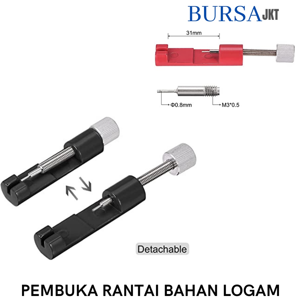 PEMOTONG &amp; PEMBUKA RANTAI JAM TANGAN ARLOJI BAHAN LOGAM PIN REMOVER KIT