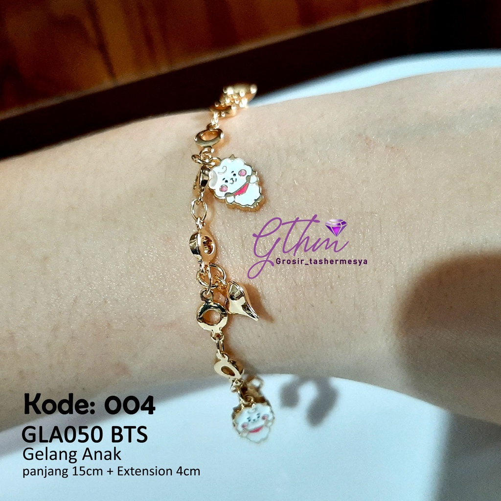 Gelang BTS anak-anak dan remaja perhiasan fashion import kualitas premium anti karat gla050