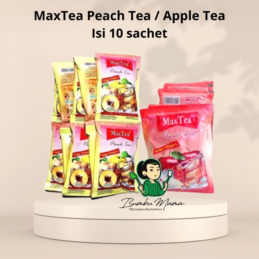 Jual Max Tea Apple Peach Tea Serbuk Bubuk Minuman Teh Rasa Buah Isi Sachet Shopee