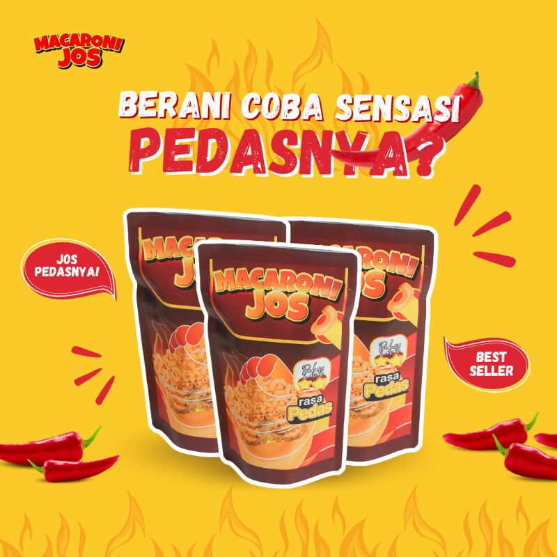 

MAKARONI JOS snack ringan rasa pedas