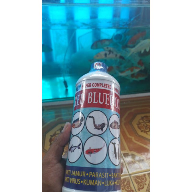 SALE RED BLUEDOX 1000 ML OBAT JAMUR IKAN FIRST HAND MANJUR RED BLUE DOX 1000 ml REDBLUEDOX 1000 ml RED BLUEDOX 1 LITER