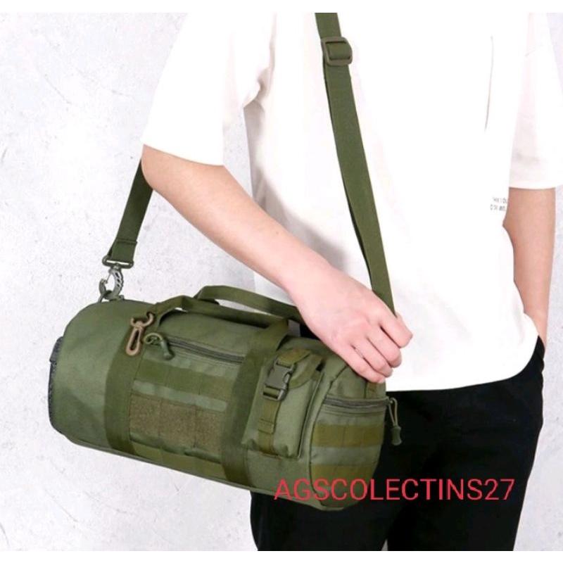 tas perkakas tabung model slempang army