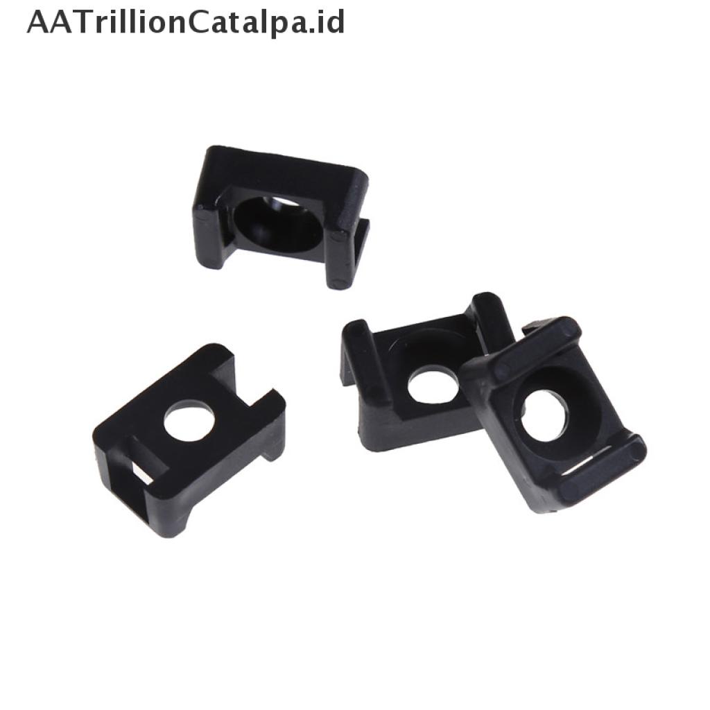 (AATrillionCatalpa) 100pcs / set Holder Kabel Tipe Sadel Lebar 4.6mm