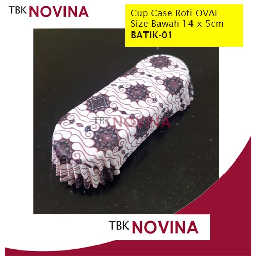 Oval Cup Case Roti / Paper Cup Oval / Kertas Alas Roti Motif BATIK - Kertas Cup Roti Oval