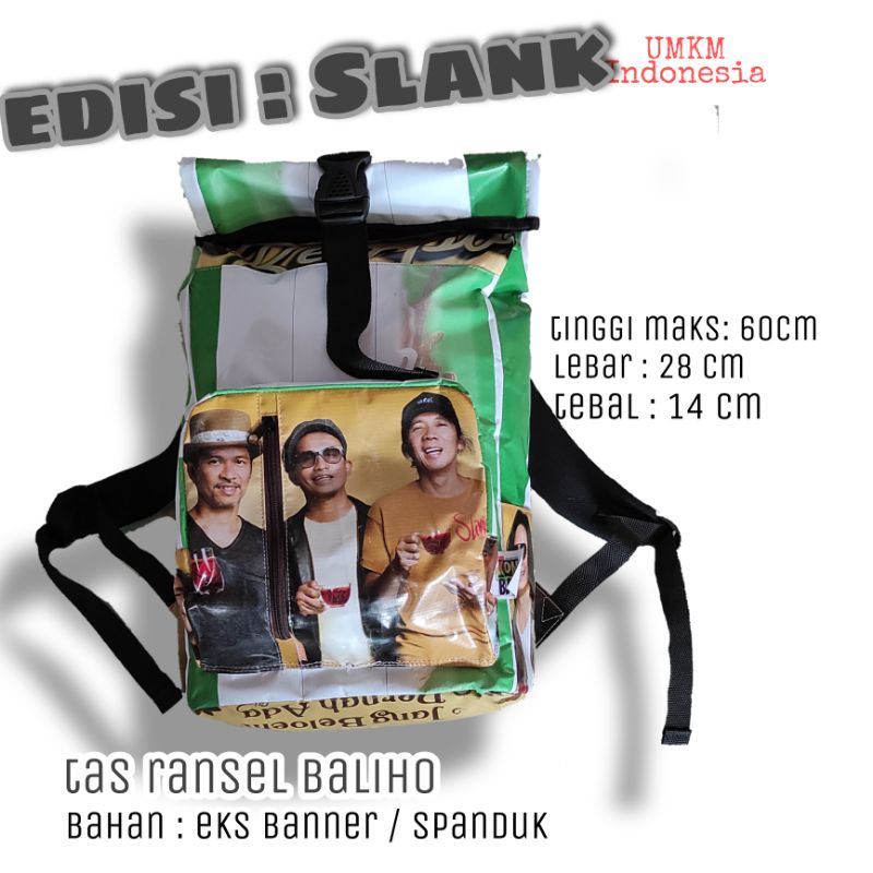 Tas Ransel Slank Bekas Baliho / Spanduk