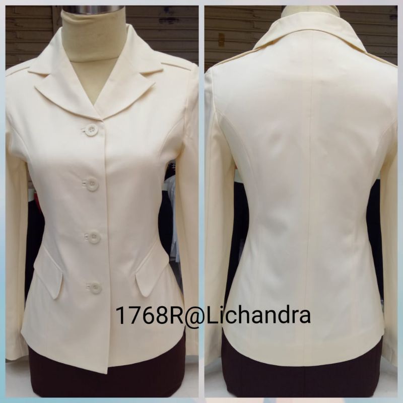 Blazer Kerja wanita Warna cream Lichandra Original Seragam Pns wanita Seragam Kantor wanita Seragam 