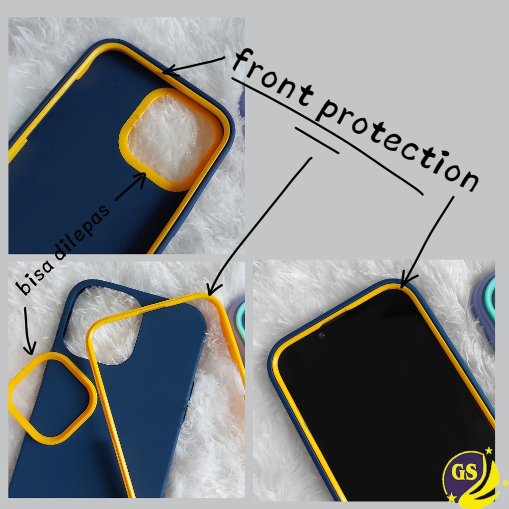 Armor Defender Shockproof Pastel 3 in 1 CASE IPHONE 13 13 PRO 13 PRO MAX 13 MINI IPHONE 12 12 PRO 12 PRO MAX 12 MINI SOLID DUAL COLOUR SOFTCASE FULL COVER SOFTCASE LIQUID SILICONE CASE ANTISHOCK CASING