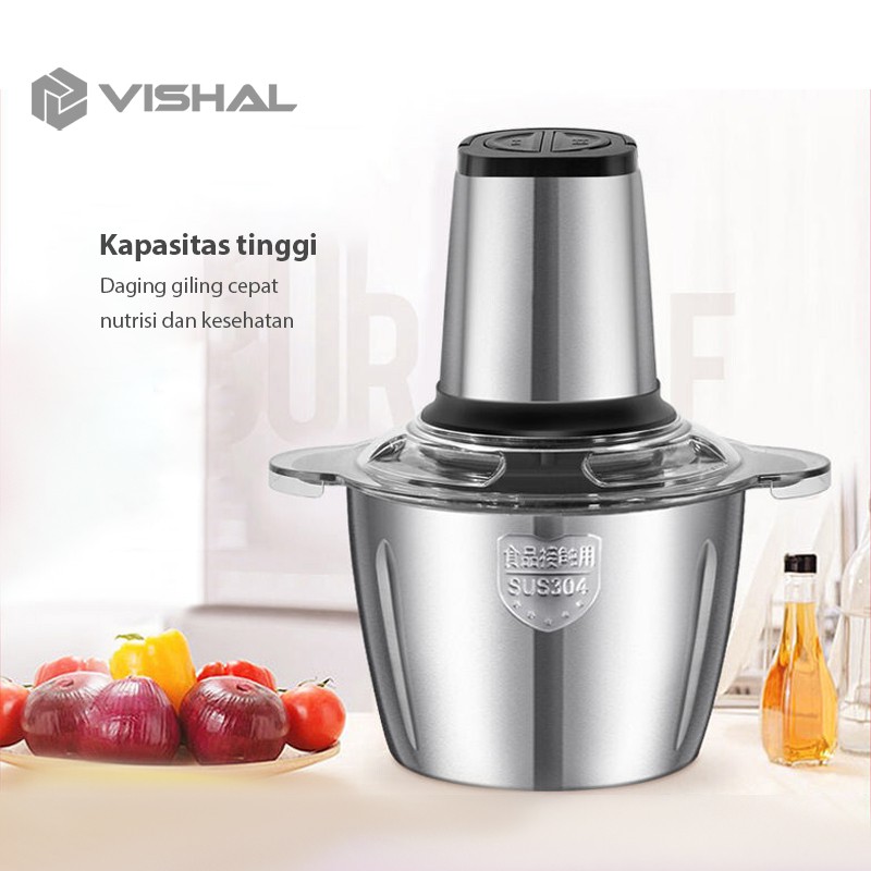 VISHAL Jumbo chopper  Blender Elektrik Penggiling Penggiling Mixer Fruit Veg Blender Daging VS