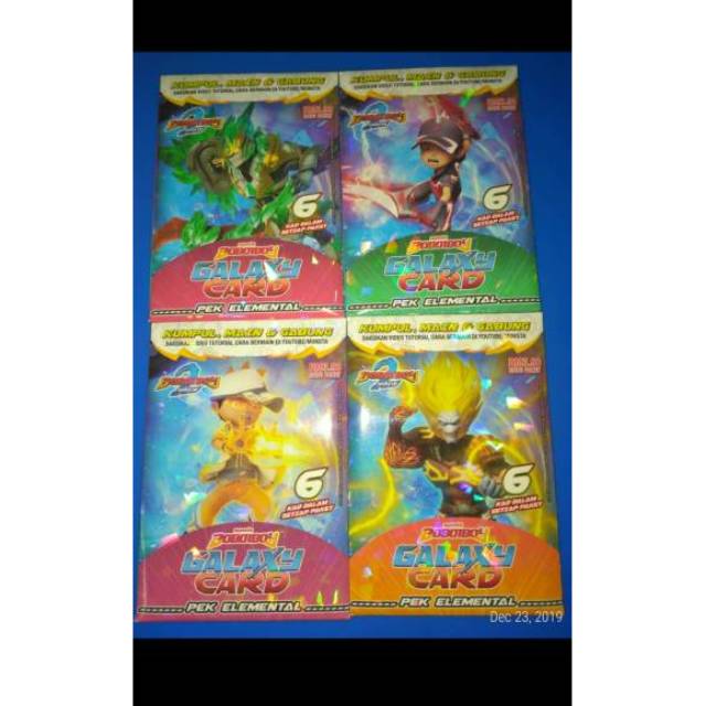 BoBoiBoy Galaxy Card Set : Pek Elemental (24 Cards) Uncomplete Set
