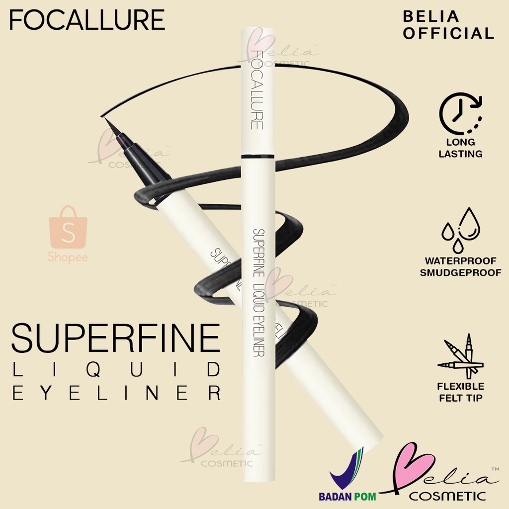 ❤ BELIA ❤ FOCALLURE Superfine Liquid Eyeliner FA91 | Long Lasting Waterproof Quick Dry Liquid Eyeliner Black Eye Line Makeup | Tahan Hingga 12 Jam | BPOM