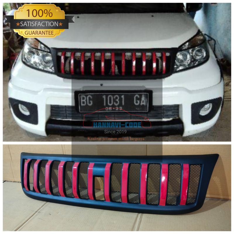 Gril rush Grill terios lama 2008 2010 2012 2014 2016 list merah Front Grille