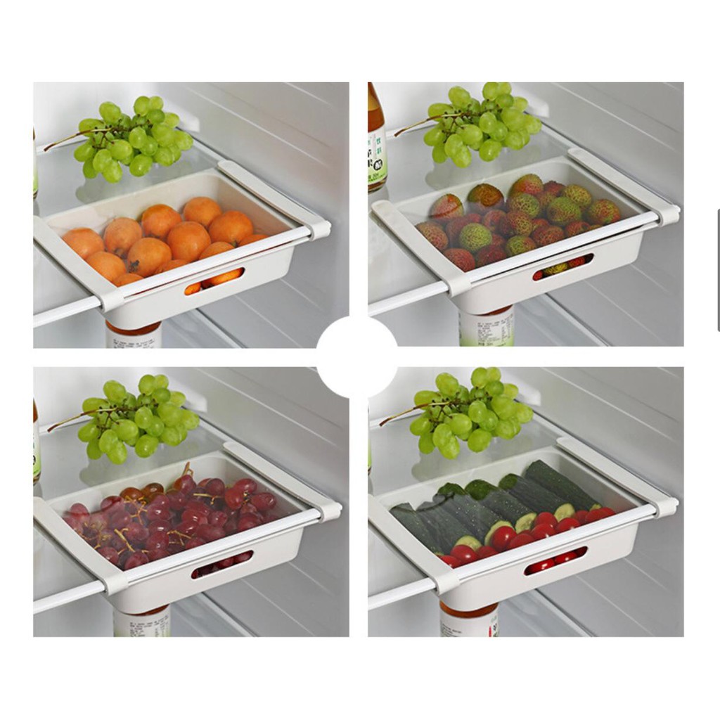 UNNISO - Storage Box Telur Jepit / Rak Organizer Sayur Dan Buah Kulkas