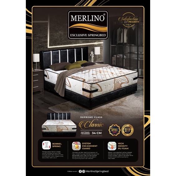 Kasur Springbed Merlino Classic Premium