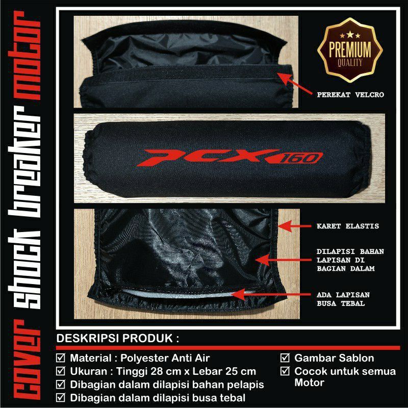 Cover Sarung Shockbreaker PCX 160 dan PCX 150 Jumbo tutup shockbreaker belakang pcx 160