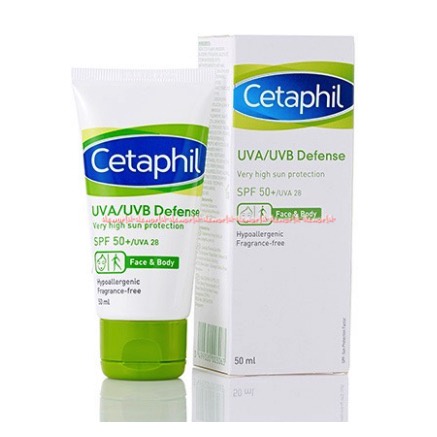 Cetaphil UVB Defense Spf 50 Face Body Hypoallergenic 50ml Mudah Diserap Cetapil Spf50 Hipo allergenic