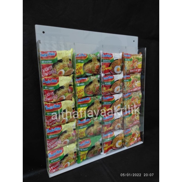 rak indomie akrilik / display indomie